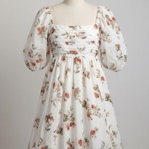 NWT | Abercrombie & Fitch Emerson Poplin puff sleeve mini dress | Size M-T